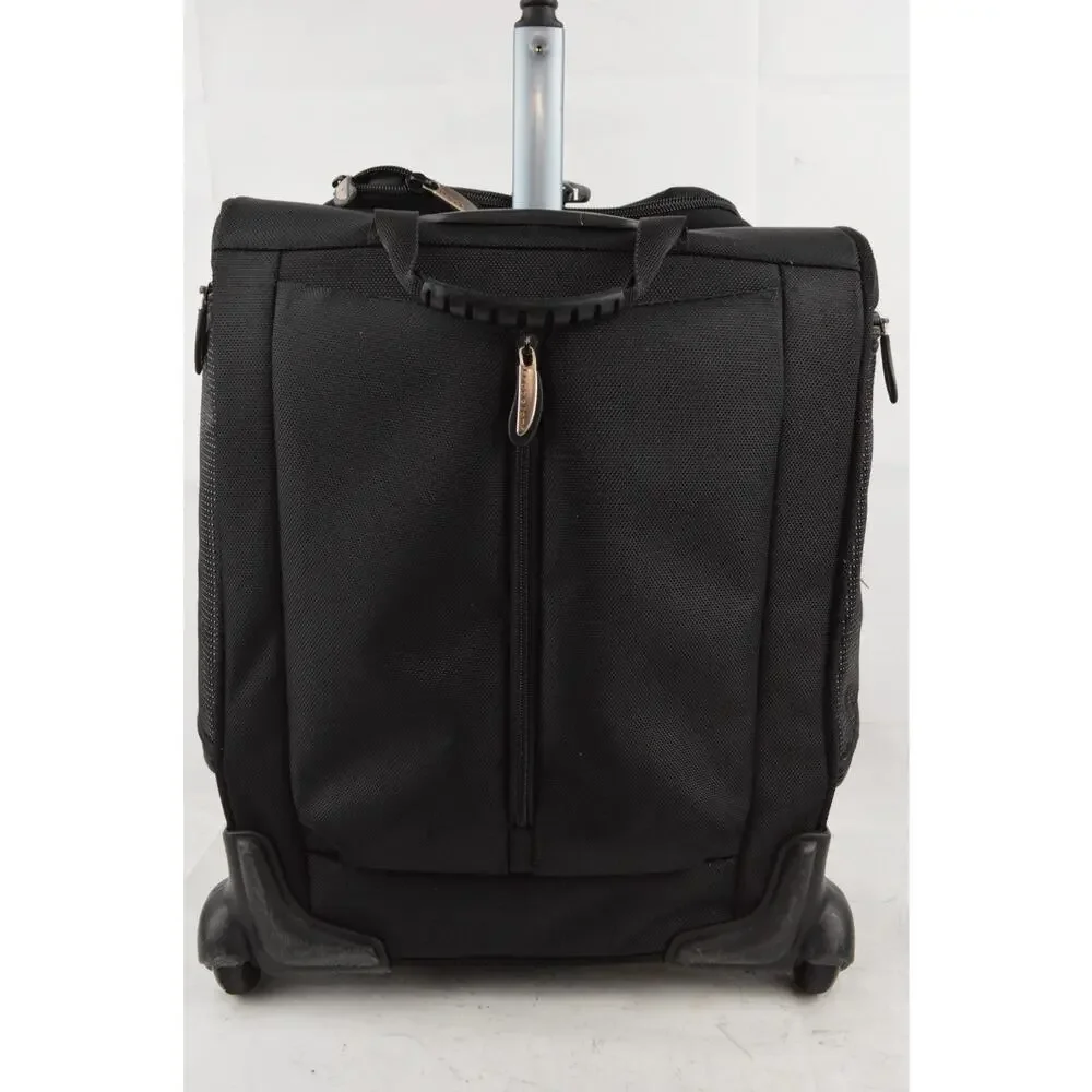 Travelon Wheeled Carry On Rolling Travel Bag Luggage Black Telescoping Handle